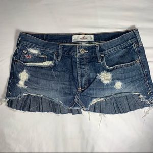 Hollister Denim Distressed Skirt